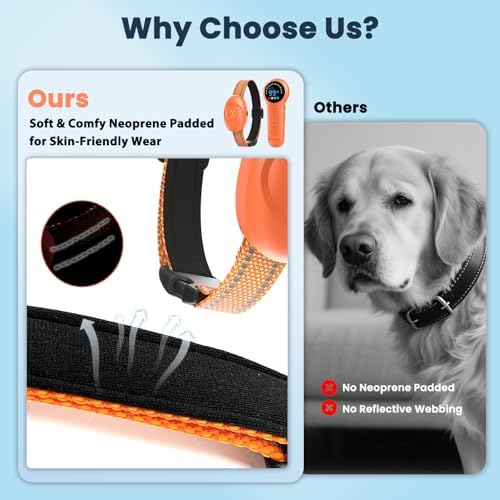 Dog Shock Collar with Remote Control for 5-120 lbs Dogs