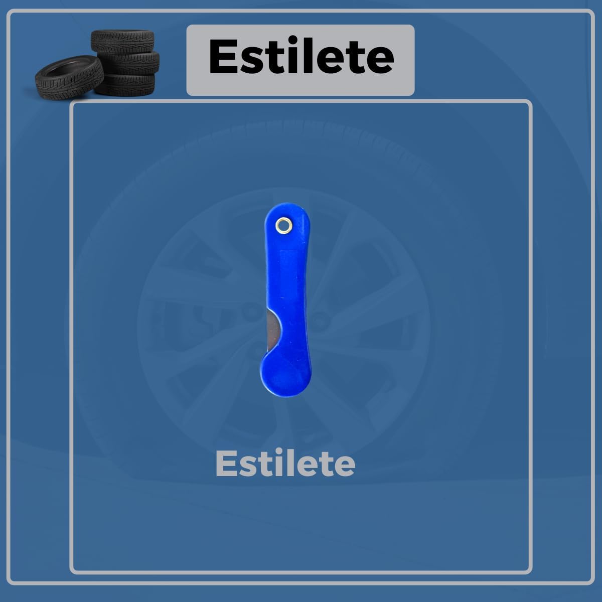 Kit Reparo de Pneus 12 Peças c/Maleta – Maleta Azul Portátil, Macarrão, Escariador, Aplicador, Estilete e Cola – Carro, Moto, Bike – Remendo Sem Câmara