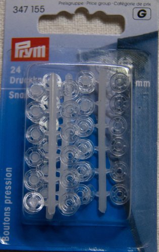 プリム透明縫付スナップ 7mm 347-155 transparent