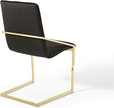 Modway Pitch Performance Velvet Armchair, 2 pcs - Dining Chairs, Gold Black