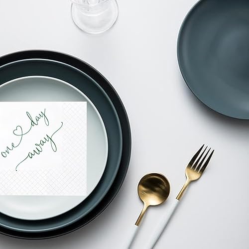 Miniatura 7 de Servilletas de cóctel One Day Away para cena de ensayo, suministros de fiesta de un día, servilletas de papel a granel para ensayo, cena, boda,