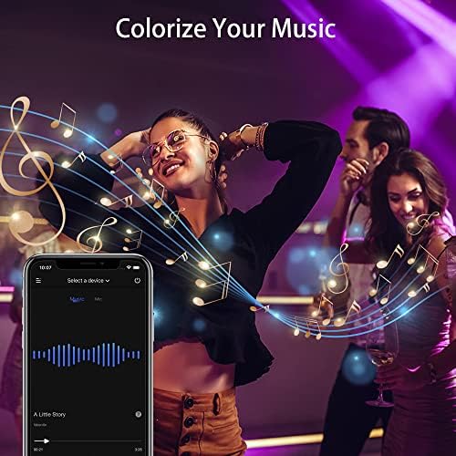 COOLAPA Led Strip Light, 10M Led Light Strips, Color Changing Sync with Music, App Control - 44 Keys IR Remote Control, for TV Kitchen Home Party Christmas Decoration, 1pc x 10m