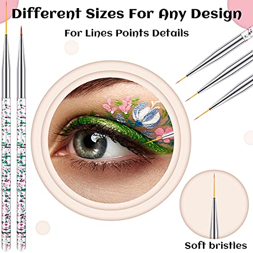 6 Pieces Eyeliner Brush Fine Point Eyeliner Eye Makeup Gel Eyeliner Fiber Bristles Eyeliner Brush Applicators Cosmetic Eye Wands Eyeliner () #TOP1