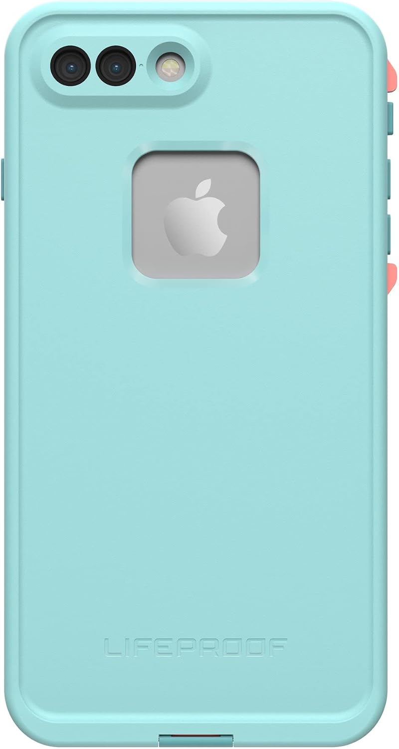 LifeProof FRĒ Series Waterproof Case for iPhone 8 Plus & iPhone 7 Plus (Only) - Non-Retail Packaging - Wipeout (Blue Tint/Fusion Coral/Mandalay Bay)