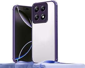 Coque pour Samsung Galaxy A15 5G, Bumper Cadre Antidérapant Mat Étui Transparent & Housse Protectrice Fine Contre Chocs et Rayures - Violet