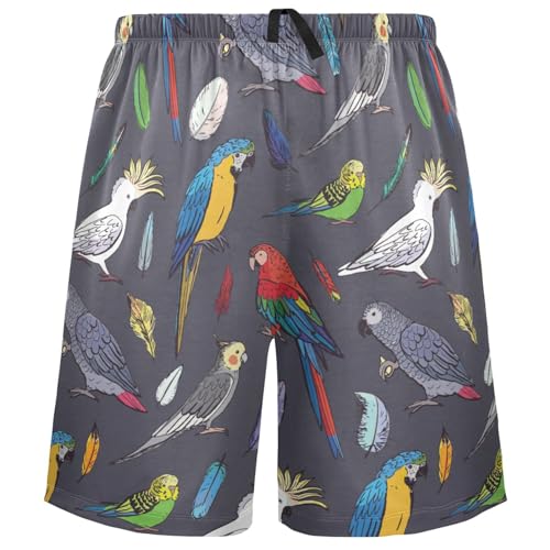 visesunny Pajama Shorts Mens Lounge Sleep Shorts Pjs Bottoms Soft Pajama Pants with Pocket