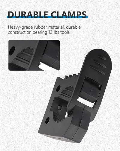 Adtopi RUBBER HOLDER-4 Shovel Holder, Quick Release Rubber Clamp Mounting Bracket Fits 1-1/7'' To 1-3/7'' Diameter Tool Handles thumb #6