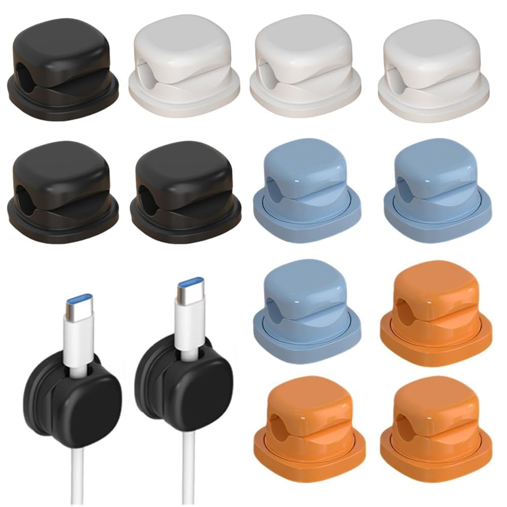 Jnchdghwa As Shown Adhesive Wire Cable Clips For Home Desk, Upgrade Cord Holder For Nightstand, Magnetic Cord Organizer Holder