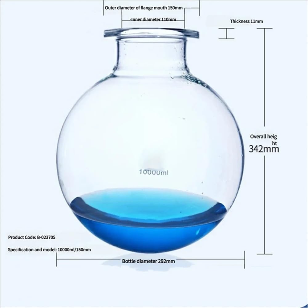Sprzęt do przyrządów laboratoryjnych 1000 ml/2000 ml/3000 ml boro o okrągłym dnie. Szklany reaktor z 3 szyjkami do szklanych naczyń laboratoryjnych (10000 ml)