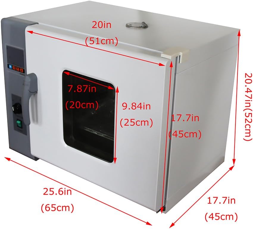 Lab Digital Forced Air Convection Drying Oven Electrothermal Blast Drying Oven 110V 1KW 13x14x14 inch Chamber