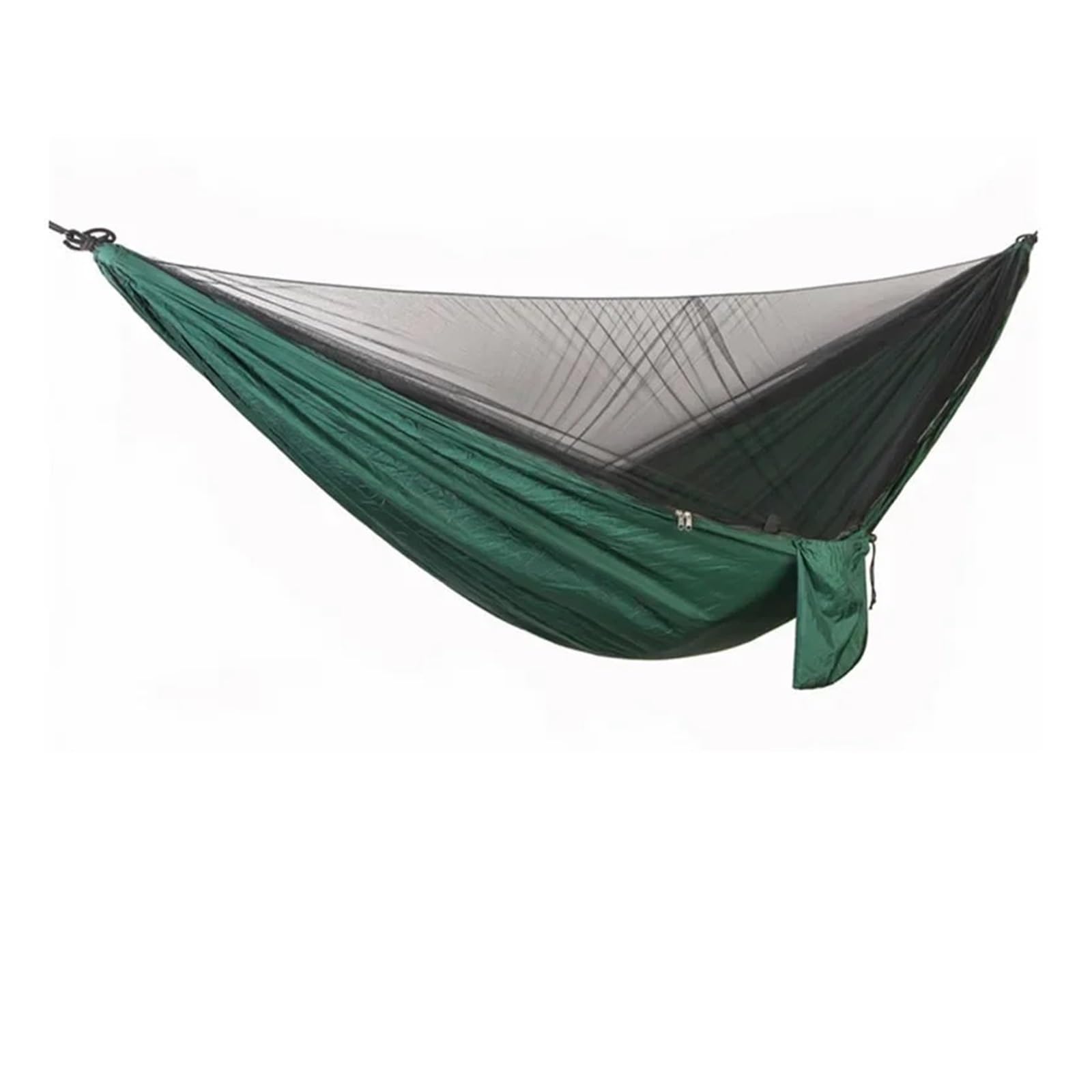Hammocks, Camping Hammock with Mosquito Net Portable Parachute Strap Double Travel Hammock,Outdoor Backpacking Hammock Swing Chair,for Outside(Dark Green)