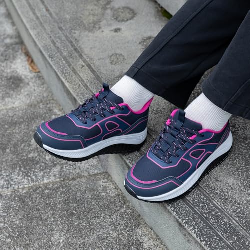 Image of QAUPPE Womens Walking Shoes with Arch Support Wide Orthotic Athletic Sneakers Plantar Fasciitis Tennis for Heel and Foot Pain Relief