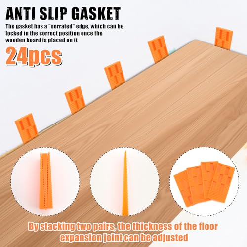 Laminat Verlegeset, Vinyl Verlegeset, 1x Parkett Schlagklotz, 1x Zugeisen Laminat, 24 x Laminat Abstandshalter, 1x Verstärkte Doppel-faced Mallet (laminat verlegeset)