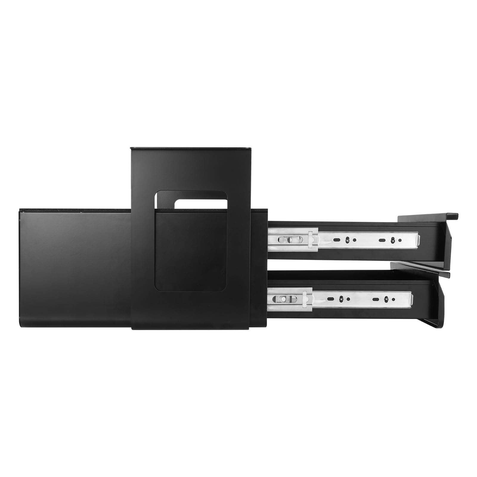 VEVOR Cajones Deslizables Debajo del Escritorio con Cerradura 2 Capas Cajón Extraíble Montado Debajo de Mesa Organizador de Almacenamiento Oculto de Escritorio con Cerradura, 365 x 335 x 250 mm