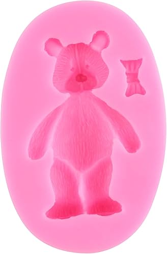 Miniatura 5 de ZiXiang Molde de silicona para el día de San Valentín, molde de fondant de oso lindo oso de chocolate para baby shower, decoración de pasteles,
