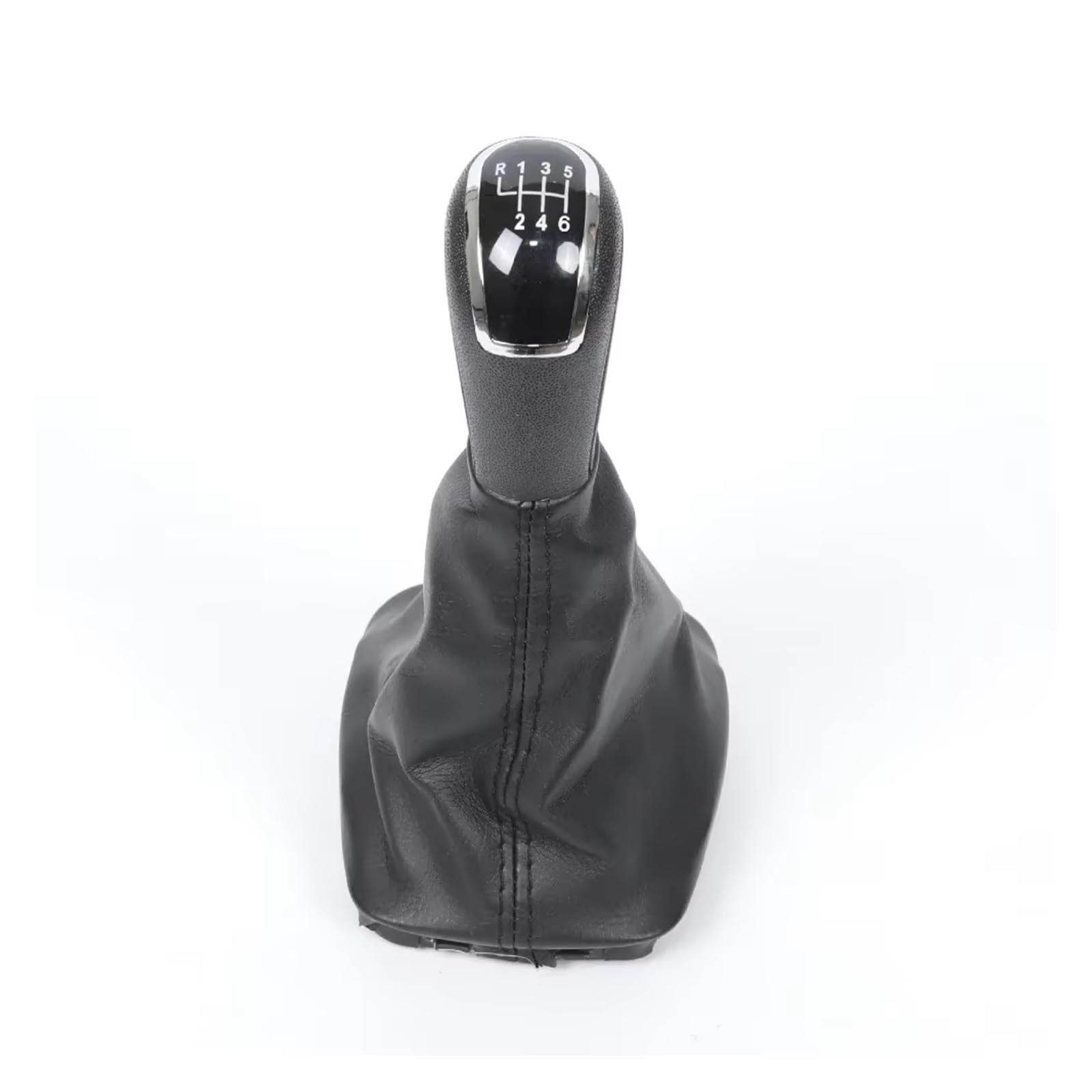 Hguvsjd Black 6 Speed Car Shift Gear Knob For Skoda For Fabia Mk1 2000-2008 5/6 Speed Car Gear Shift Knob Lever Change Head With Pu Leather Gaiter Boot Cover Transmission Shifter Lever(Black 6 Speed)