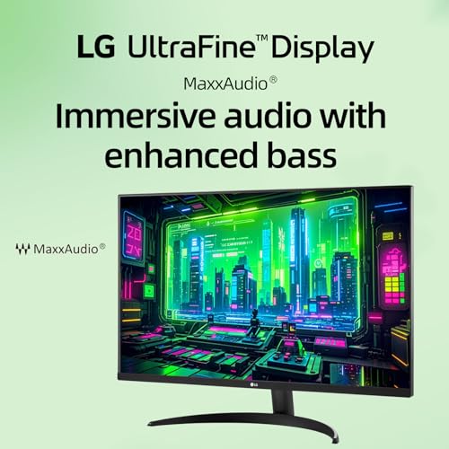 Image of LG 32 inch Ultrafine 4K UHD (3840 x 2160) Computer Monitor, HDR10, 90% DCI-P3, Dynamic Action Sync, OnScreen Control, Built-in Speakers, Black Stabilizer, Flicker Safe, Tilt Adjustment