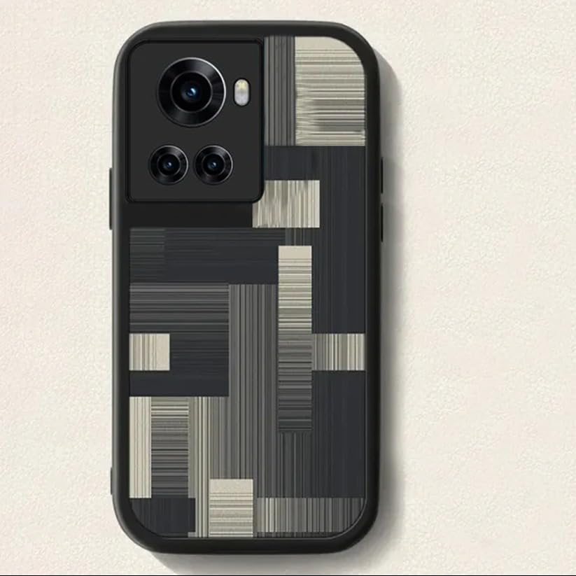 Image of MILLION CASES Back Cover Case for OnePlus 12R Soft TPU Shockproof Protective Classic Pattern Leather Case(Black)