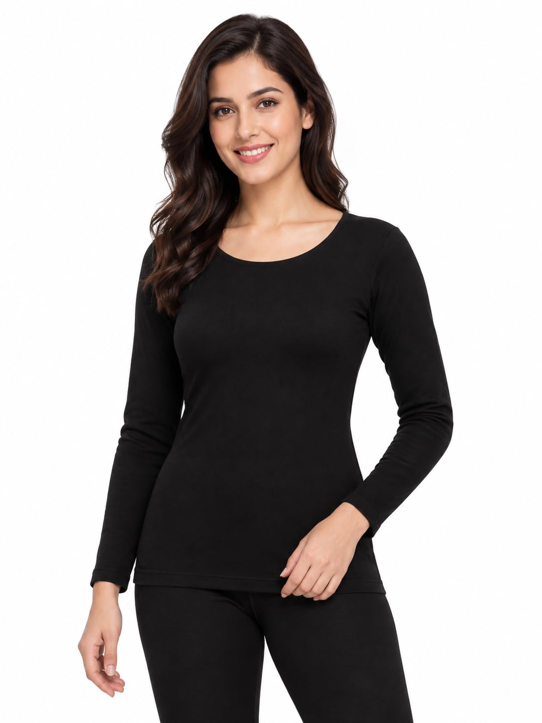 women's regular fit tops round neck full sleeves pack of 1
