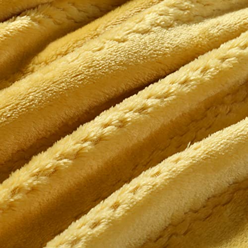 Image of CREVENT 30''X40'' Small Fluffy Warm Baby Toddler Blanket for Girls Boy Infant Toddler Crib Cot Stroller (Sunshine Yellow)