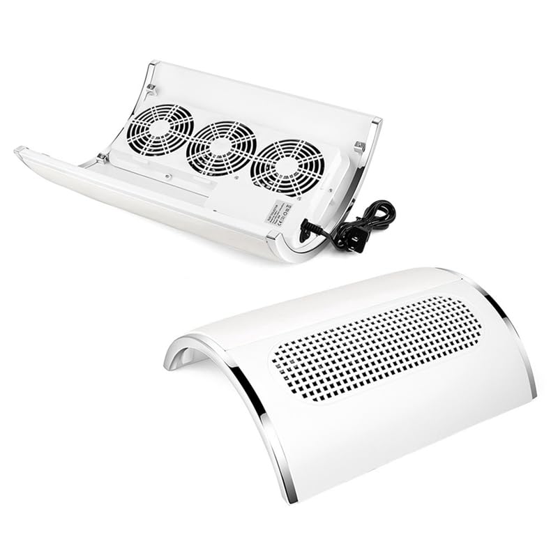 Aspirador UñAs, Potente colector de succión de polvo de uñas de 40W con 3 ventiladores, aspiradora, máquina de herramientas de manicura con 2 bolsas, fácil de usar