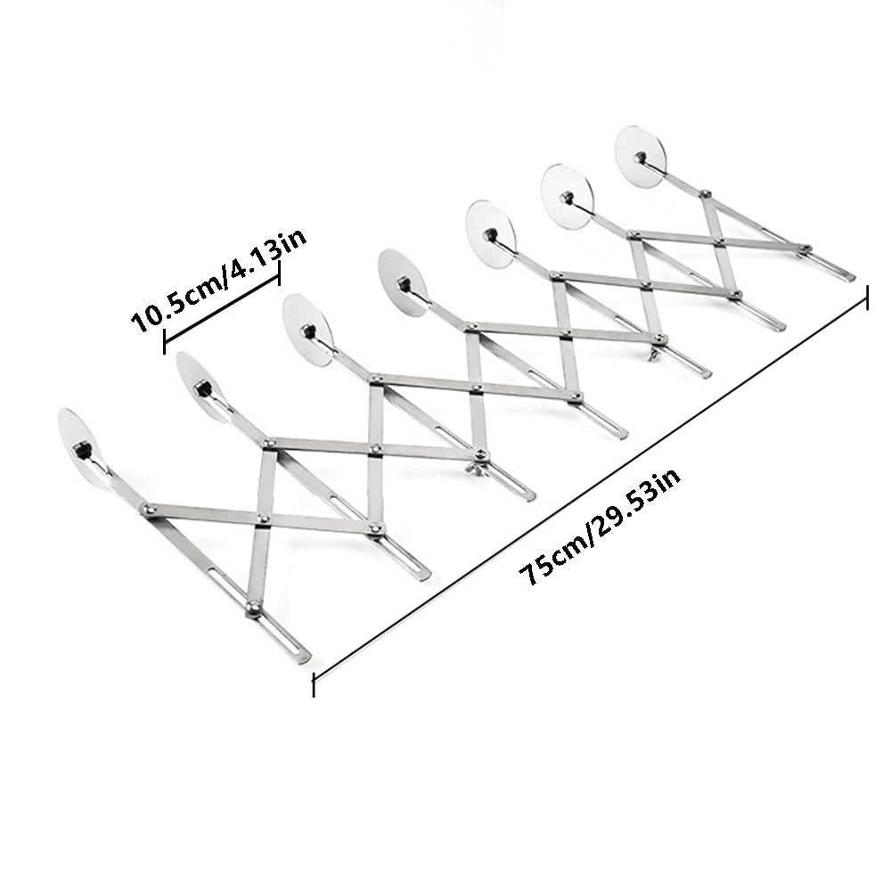TopHomer 3 Stück Pizzaschneider, Edelstahl Teigschneider Walze Plätzchenteigausstecher Rad für Küche Backen (3 Räder+5 Räder+7 Räder)