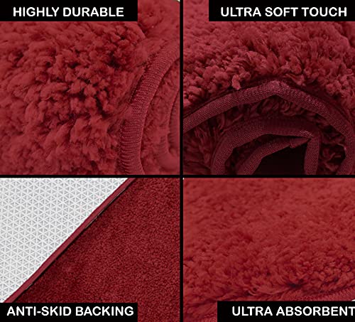 Image of Flooring India Co Newman Carpet 2500 GSM Super Soft Anti Skid Area Rugs for Home Decor, Bedroom (4x6 Feet, Maroon)