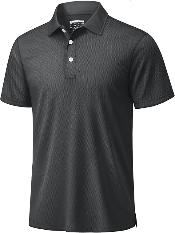 TACVASEN Polo Hombre Manga Corta Polo Golf Hombre Camisas de Verano Casual Camiseta Transpirable Camisa Tecnica Antisudor Camiseta Basica Ajustada