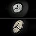 1797 Compatible Steering Wheel Logo Caps for Mercedes Benz Accessories Parts Emblem Badge Bling Decals Covers Interior Decorations W205 W212 W213 C117 C E S CLA GLA GLK Class Crystal Silver 49mm 3pcs