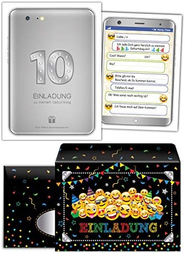 12 Pizza Party Einladungskarten - 5. Geburtstag Einladungen Mit Umschlägen