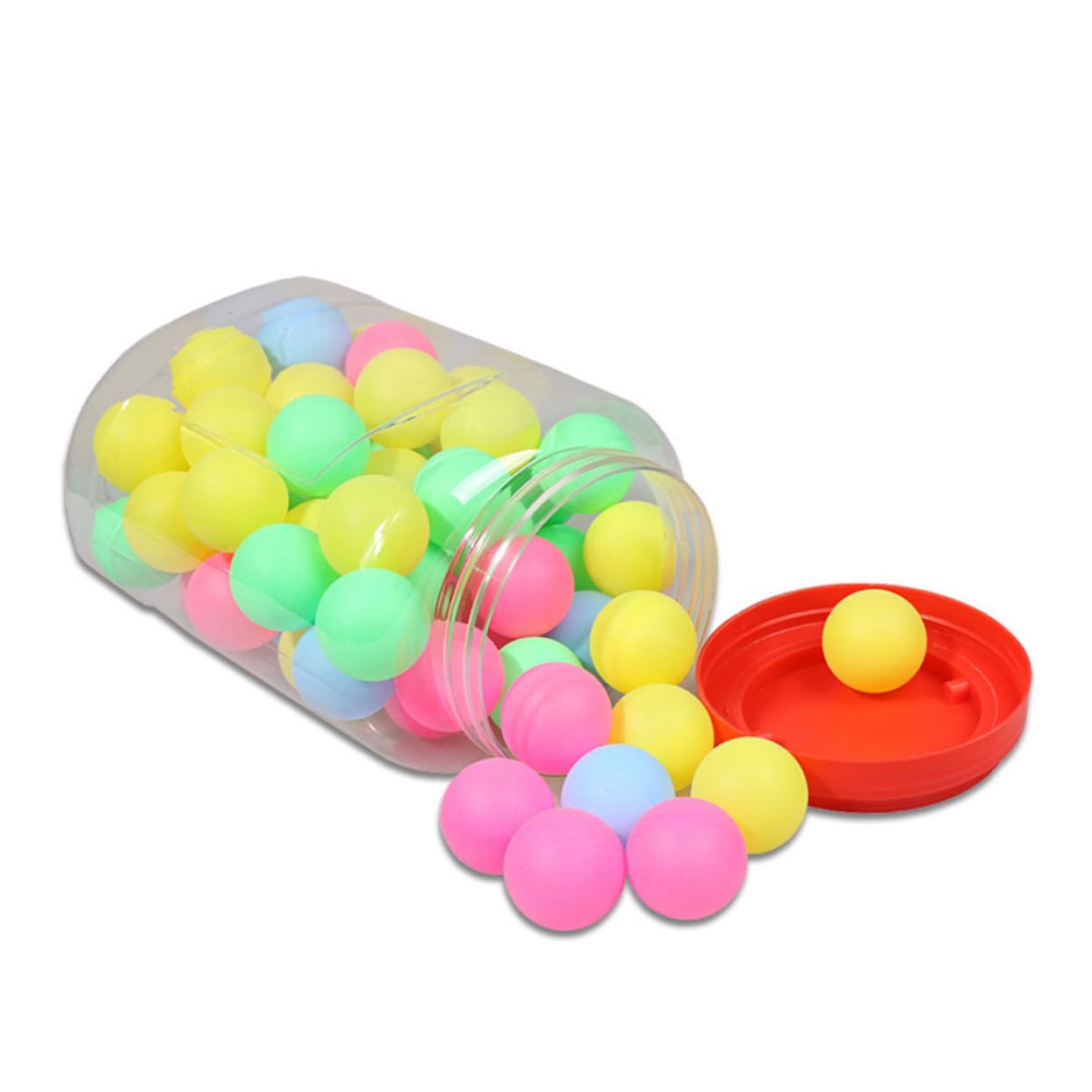 ifundom 100pcs Seamless Pong Balls Mixed Color Game Balls for Raffles and Event Entertainment for Ktv Clubs and Celebrations