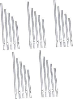 FUNOMOCYA 15 Pçs Sinos De Vento DIY Sinos De Vento Crianças Playset Acessórios De Prata Ao Ar Livre DIY Tubos De Sino De Vento Tubos De Sino De Vento Tubo De Metal Resistente Tubo De
