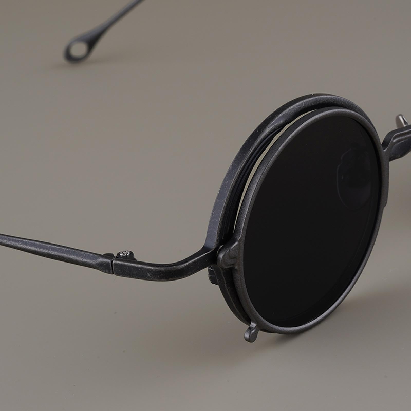 Montura de gafas vintage de titanio puro con clip magnético 2 en 1 para hombre