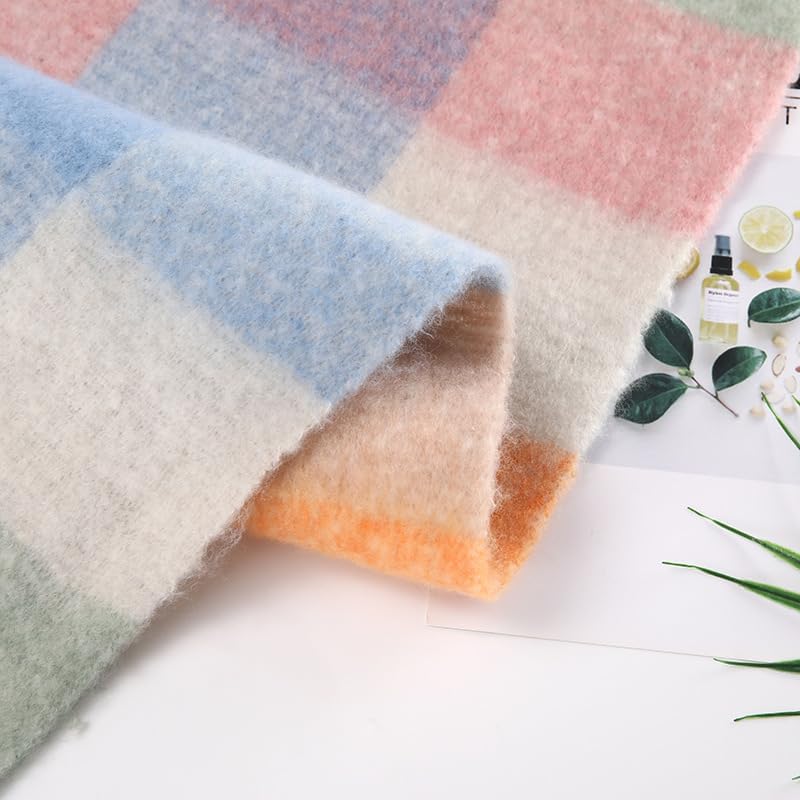 Chunky Winter Scarfs for Women Cold Weather Warm Knit Thick Plaid Scarf Long Large Oversized Checked Scarves - Image 7