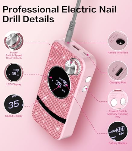 Professional Nail Drill Machine Rechargeable