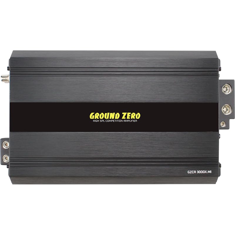 Ground Zero GZCA 3000X.M1 – Competition‑Mono‑Class‑D Verstärker 1 Ω stabil, ca. 3000 W RMS, Aktiv‑Crossover & Bass‑Boost – Class D Technologie