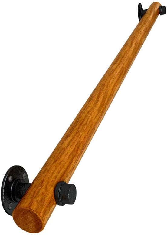 GGCG Non-Slip Wood Stair handrails Home Against The Wall Indoor loft Elderly railings handrails Corridor Support Rod (Size : 80cm)
