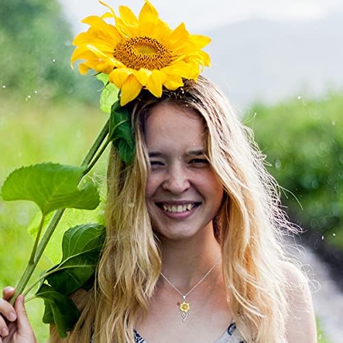 Miniatura 7 de Tarsus Collar de girasol, ideas de regalos de girasol para mujeres, adolescentes, joyas, hija, nieta, sobrina, hermana, mejor amiga