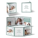 Taufeinladungen (30 Stück) - Bildreich im Wickelfalz - Taufkarten Taufe Einladungskarten