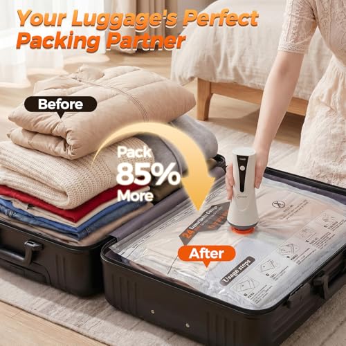 Monalife Vacuum Seal Bags for Clothing Travel with Electric Pump,8 Pack - image 7