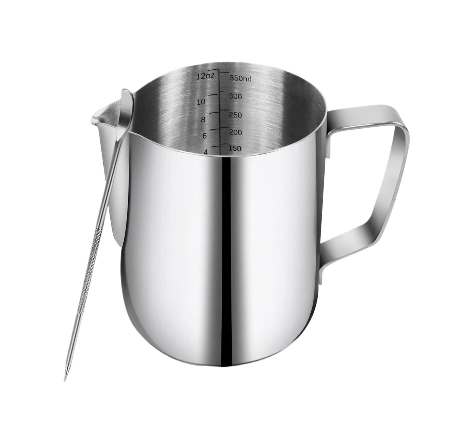 Jarra for espumar leche de 12 oz, taza for 350 ml, jarra acero inoxidable 304(350ML With pen)