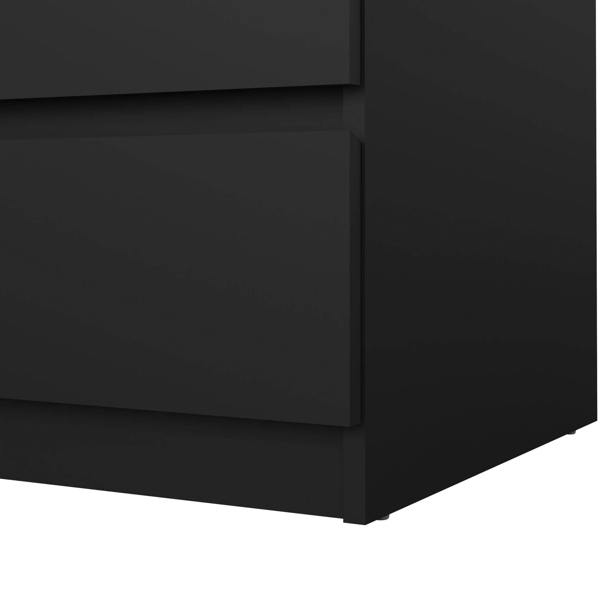 Dmora - Cassettiera Aglae, Settimino Multiuso, Comò Camera da Letto, Mobile con cassetti, 77x50 h70 cm, Nero