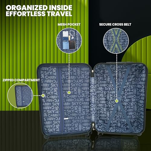 Image of Istanbul Polycarbonate Trolley Bag | Lightweight | Hard Shell | Lightweight Hard Shell Luggage, 8 Spinner Wheels, TSA-Type Lock, Dual-Tone Design