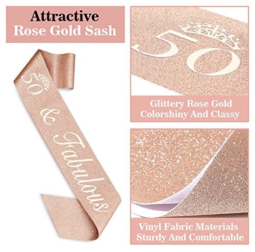 50Th Birthday Gifts For Women, Including 50Th Birthday Crown/Tiara, Sash, Cake Topper And Candles, 50Th Birthday Decorations Women #TOP2