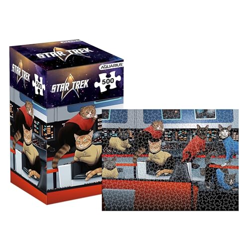 Aquarius Star Trek Cats 500pc Puzzle (500 Piece Jigsaw Puzzle) - Glare Free - Precision Fit - Officially Licensed Star Trek Merchandise & Collectibles...