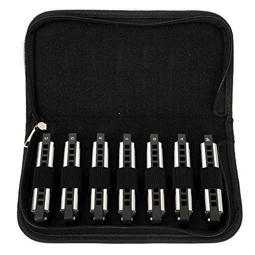 HH 2223 CASCHA BLUES Harmonica Set avec Sac Diatonique 7 Tonalités C – D – E – F – G – A – BB - Les Beatles, Paul McCartney, John Lennon, RIngo Starr, George Harrison HH 2223 CASCHA BLUES Harmonica Set avec Sac Diatonique 7 Tonalités C - D - E - F - G - A - BB – Image 3