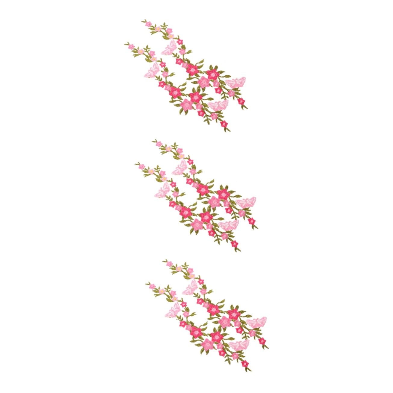 Adornos para Ropa, Parches Bordados de Tela Flores