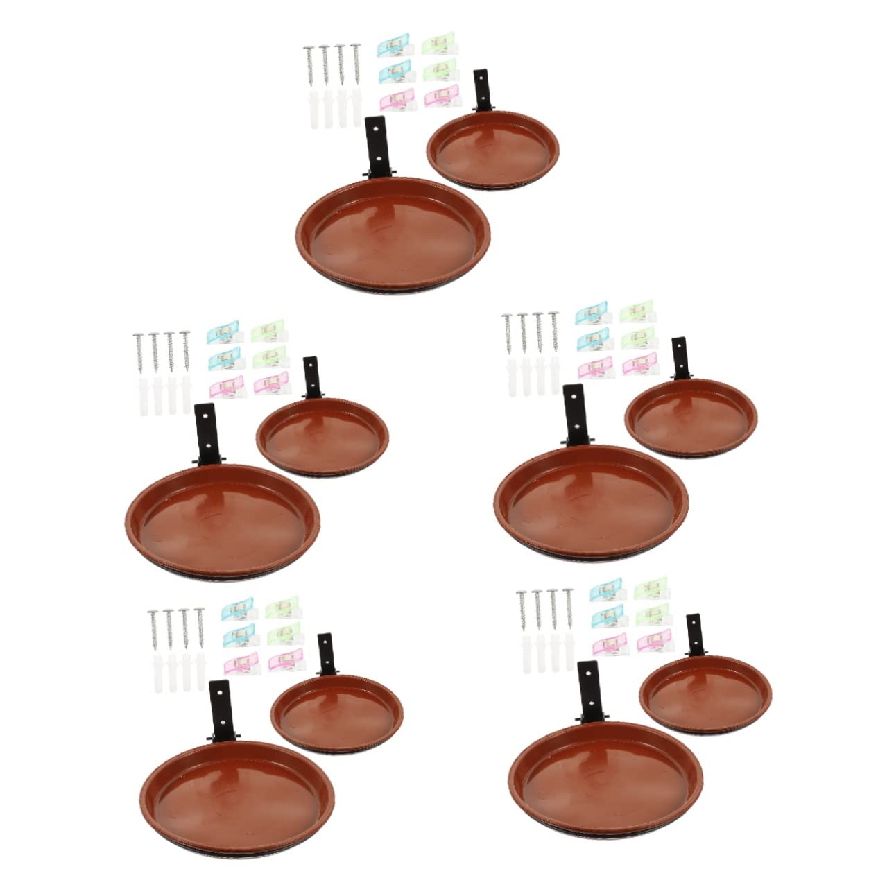 Supvox 5sätze Hängende Vogelfutterstation Mit Wasserschale Teiliges Set Dekorativem Futter Und Badeplatz Für Vögel Im Garten Wiederverwendbar Und Ansprechendes Design Für