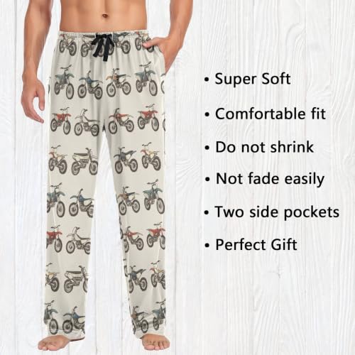 Image of Fisyme Mens Pajama Pants Men's Pajama Bottoms Soft Sleep Lounge Pj Pants