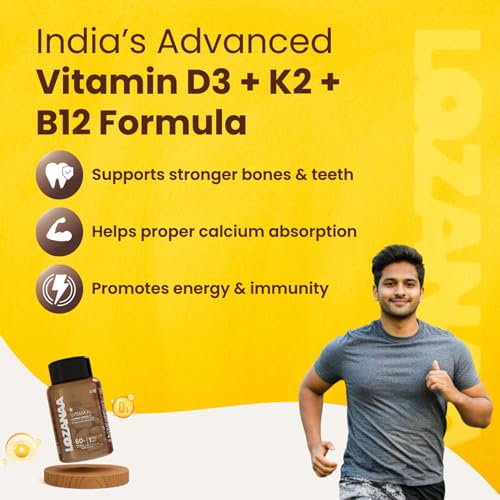 Image of Vitamin D3 K2 B12 with Magnesium | MK-7 & Methylcobalamin | Advanced Bone, Muscle & Heart Support | Vegan Tablets (60)